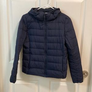 Uniqlo Navy blue Packable ultra lightweight down jacket